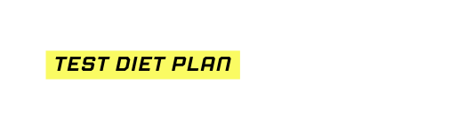 test diet plan